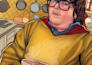 draw an awesome color comic book page or graphic novel
